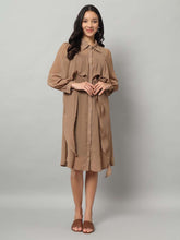 Pleated Geo Shirt Dress